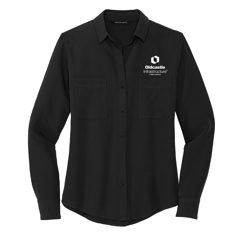 Mercer+Mettle™ Women's Stretch Crepe Long Sleeve Camp