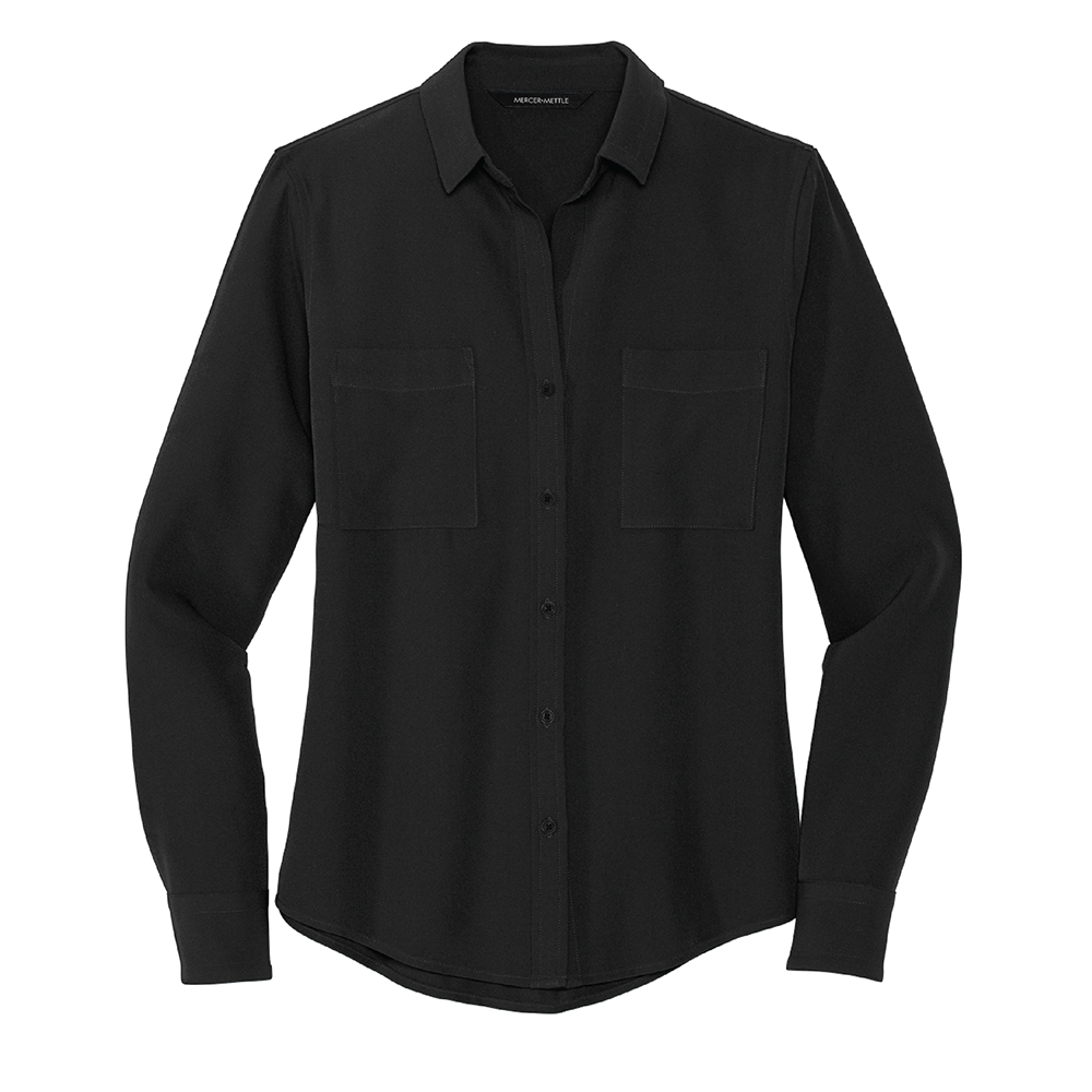 Mercer+Mettle™ Women's Stretch Crepe Long Sleeve Camp