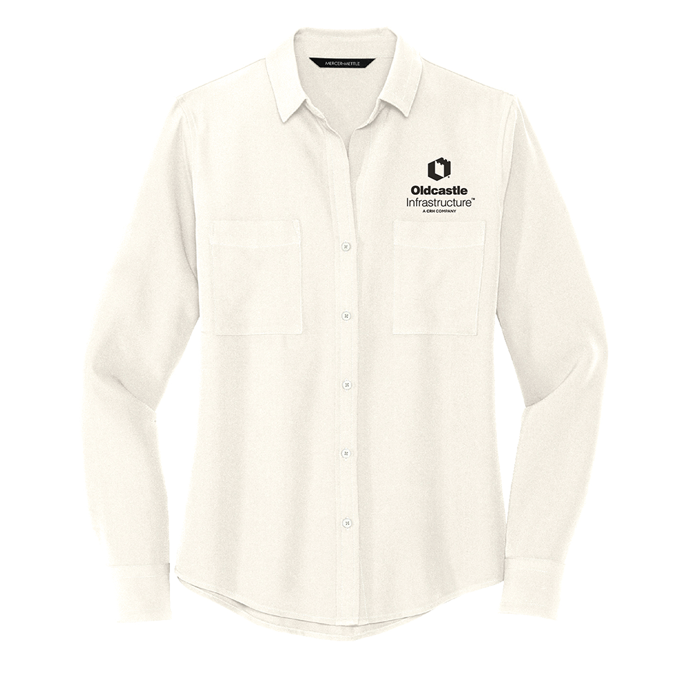 Mercer+Mettle™ Women's Stretch Crepe Long Sleeve Camp