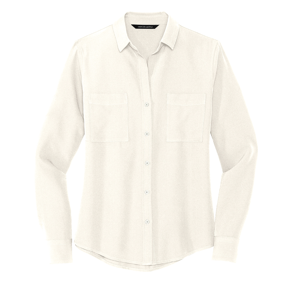 Mercer+Mettle™ Women's Stretch Crepe Long Sleeve Camp