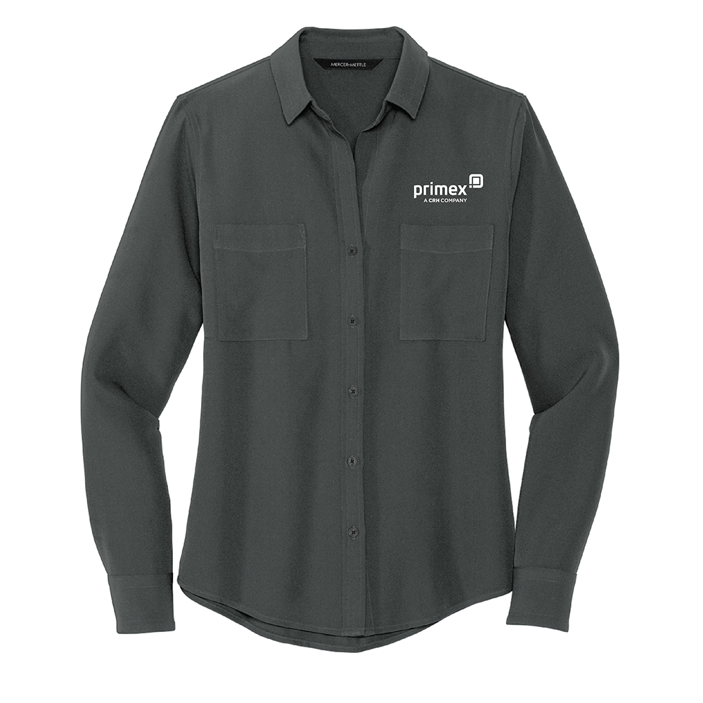 Mercer+Mettle™ Women's Stretch Crepe Long Sleeve Camp