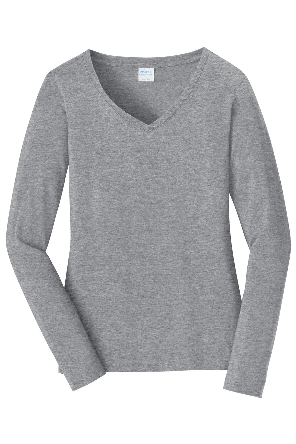 Port & Company® Ladies Long Sleeve Fan Favorite™ V-Neck Tee