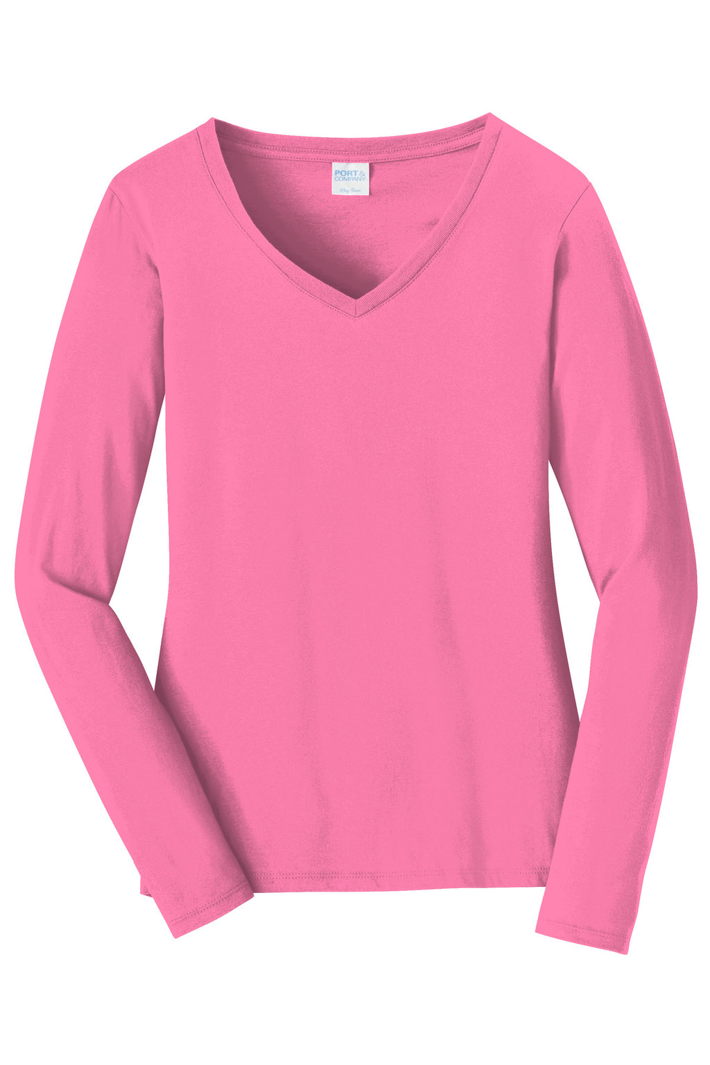 Port & Company® Ladies Long Sleeve Fan Favorite™ V-Neck Tee