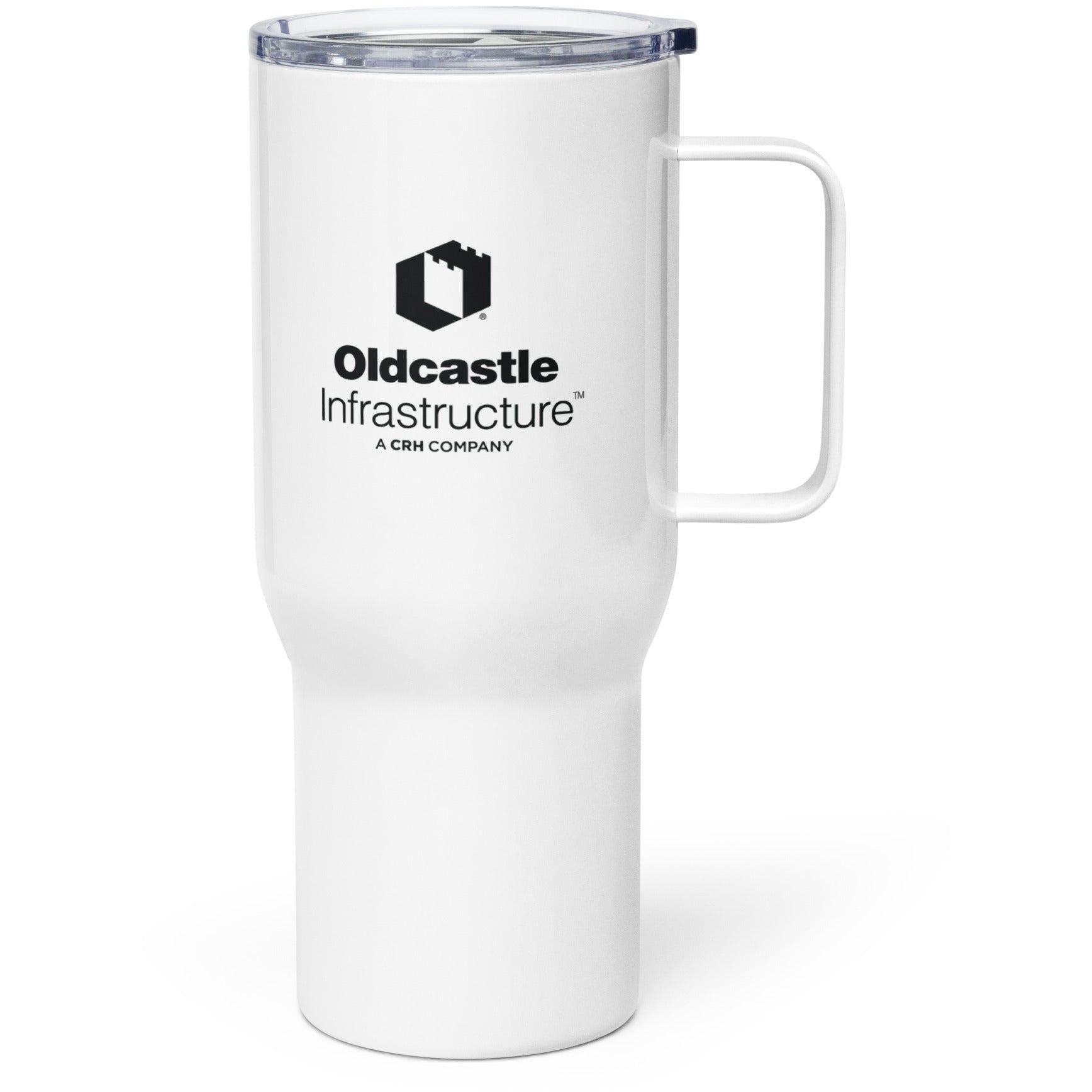 Travel mug with a handle