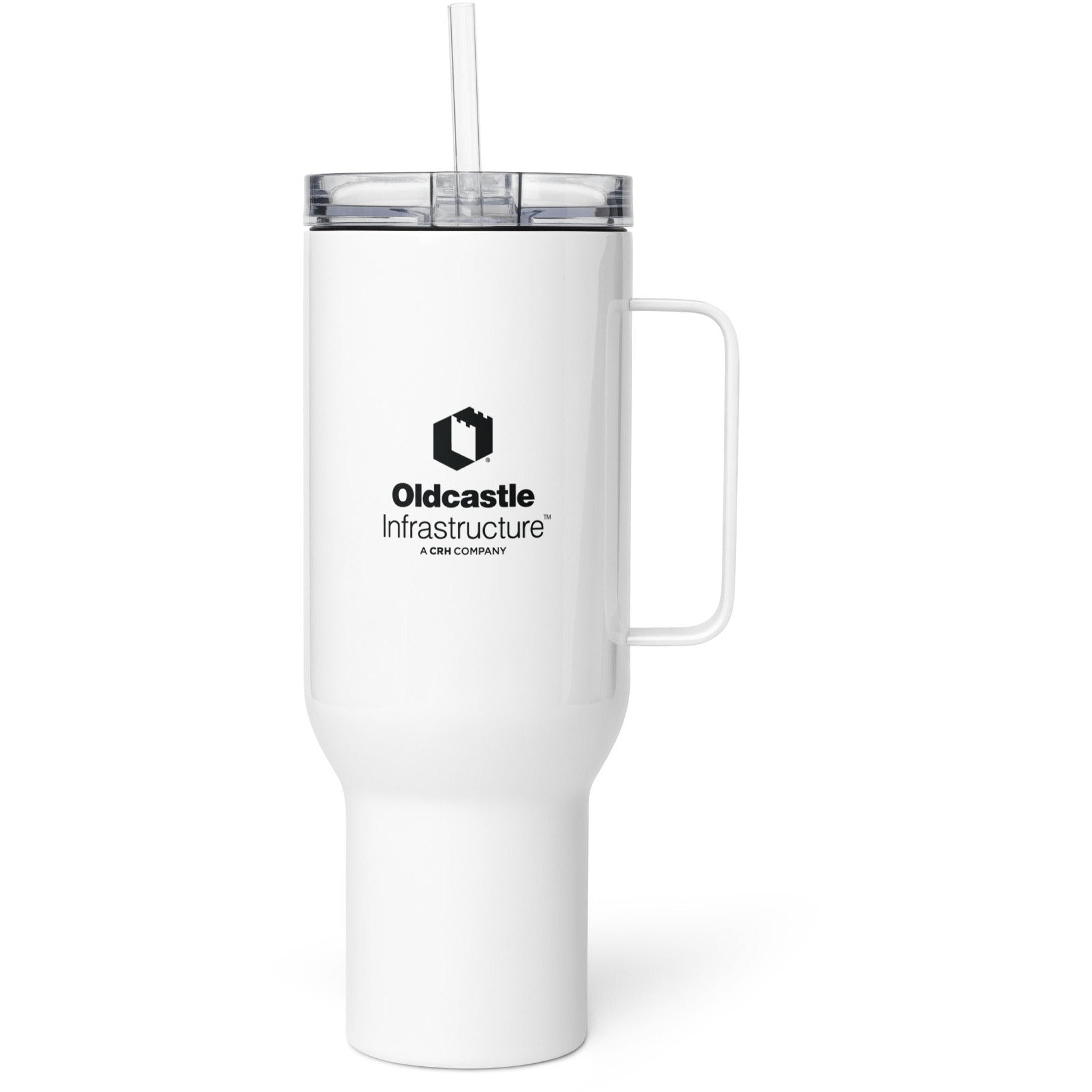 Travel mug with a handle