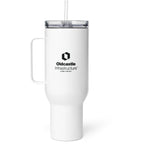 Travel mug with a handle