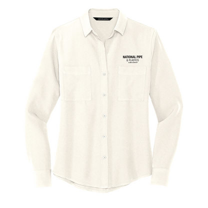 Mercer+Mettle™ Women's Stretch Crepe Long Sleeve Camp