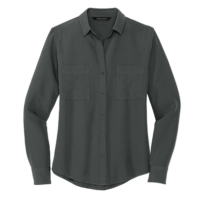 Mercer+Mettle™ Women's Stretch Crepe Long Sleeve Camp