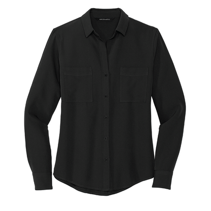 Mercer+Mettle™ Women's Stretch Crepe Long Sleeve Camp